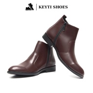 Men's chelsea boots, buckle collar, sturdy stitched sole chelsea boots chelsea boots men