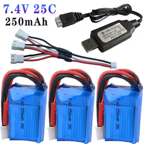 7.4V 250mAh 2S LiPo Battery For Mini remote-controlled climbing car Battery/Charger Sets Remote cont