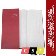 CAMPAP CA3120 200pgs Hard Cover Oblong Accounts Book (3 Columns)