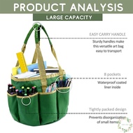 Olive Green Organizer Tote Bag Large Storage Tote Bag with Pockets for Teaching Aids Stationary