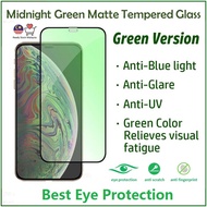 Oppo 9D Matte GreenRay Screen Protector Glass A57 A77 A76 A16k a16 Reno 3 4 5 6 7 8 z Pro A54 A74 A9