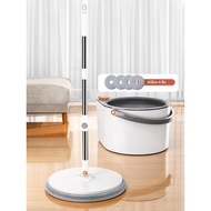 Joybos ไม้ถูพื้น M16ปั่นด้ายสีขาวทำความสะอาดในตัวหมุน360แบนพร้อมถังล้างเทอร์โบ