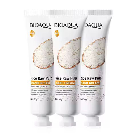 1/2/3/5pcs BIOAQUA White Rice Hand Cream Moisturizing Handcream Nourishing Brightening Hydrating Han