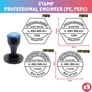 PE / PEPC / Professional Engineer Stamp Chop / Cop Jurutera Profesional / Engineering Electrical Rub
