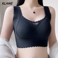 KLAME Glossy Seamless Comfortable Wireless Full Cup B/C/D/E/F Bra - Size 32-44 KLM960