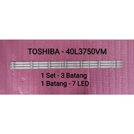 (Ready Stock) 40L3750VM  TOSHIBA 40" LED TV Backlight (1Set)