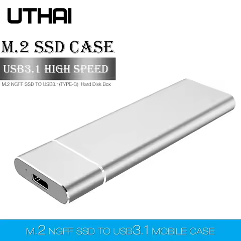 UTHAI T24 USB3.1 Type C to M.2 NGFF SSD Enclosure M2 to USBC Mobile Hard Disk Box HDD Case For 2230/