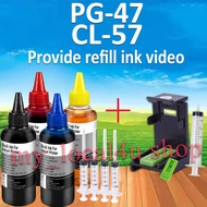PG47 CL57 Ink PG-47 BLACK CL-57 COLOR INK refillable ink compatible for Canon E410 E400 E460 E480 E470 E3170 E4270