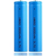 2Pack 18650 3.7V 2200mAh ICR 8.14wh Lithium li-ion Rechargeable Battery for LED Flashlight, Headlamp