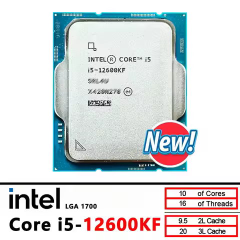 Intel Core i5 12600KF New CPU i5-12600KF 3.7 GHz Ten-Core Sixteen-Thread 10NM L3=20M 125W LGA 1700 b