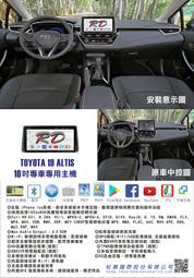 RD松展國際 TOYOTA 19- ALTIS 代 10吋安卓專用主機