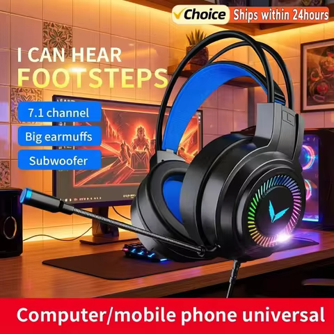 G58 G60 Gaming Headset 7.1 Stereo SVirtual Surround Bass Earphone Headphone with Mic LED Light for C