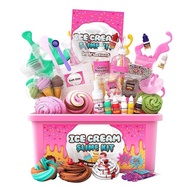 Slime Kit Slime DIY Making Kit For Girls Boys Ice Cream Slime Mermaid Slime Sweet Treat Slime Shimme
