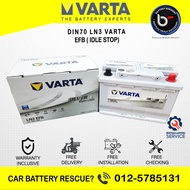 [ Installation Provided ] DIN70L DIN70 EFB LN3 Varta Silver EFB Dynamic MF Car Battery Bateri Kereta