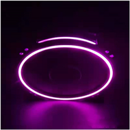 全城熱賣 - 機箱風扇12CM細光圈發光日食RGB電腦散熱風扇（粉色）