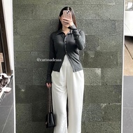 Soo Jin Cardigan Knit Cardi Cotton Knit Button Cardi by vitafa