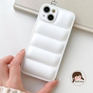 New 3D Down Jacket Phone Case For Honor X9A X9B X9  X8A X8 X7B X7A X7X6 5G 4G Solid Color Casing Sil