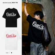 Boxy form T-shirt Local brand OCITI CLUB 3D embossed - 260 gsm Round neck for Men and Women - Unisex