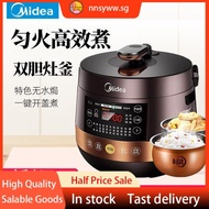 [48h Shipping] Midea electric pressure cooker 5L household multi-functional intelligent large capacity double-tank pressure cooker rice cooker 50EASY203