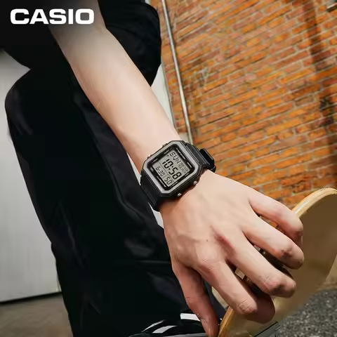CASIO W-221H Series Retro Digital Sports Watch 50M Waterproof LED Backlight 10-Year Battery World Ti