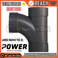 LARGE RADIUS TEE YD 11⁄2 2x11⁄2 21⁄2x2 2.5 IN INCH INCH TEE Y 90 DEGREE D PVC WATER PIPE PER 6 PCS P