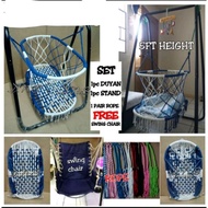 duyan ordinary/ regular with stand with (pair rope & swingchair)