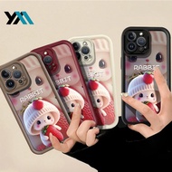 Fashion Rabbit Bunny 3D Strawberry Animal Phone Casing For VIVO Y11s Y12s 2021 Y20i Y3s 2021 Y20 Y12