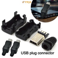 TYJC Mini USB Male Connector, DIY 5Pin USB 2.0 Jack, Micro Male USB Plug Connector 4 In 1 Assemble D