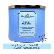 SG Stock ⭐️ MIDNIGHT BLUE CITRUS Bath & Body Works 3-Wick Scented Candle Home Fragrance Bath and Bod