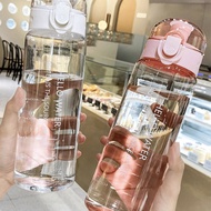 1pc 780ml/26.38oz Round Cap Cup, Simple Transparent Sports Cup, Portable Rope Cup,Back To School Sup