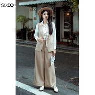 Quần âu nữ ống rộng SIXDO (Delicate Yellow Wide Leg Raw Pants)