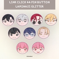 [READY] PIN BUTTON LINK CLICK 44mm GLITTER LAMINATION PIN LINK CLICK 44mm PIN BUTTON LINK CLICK/