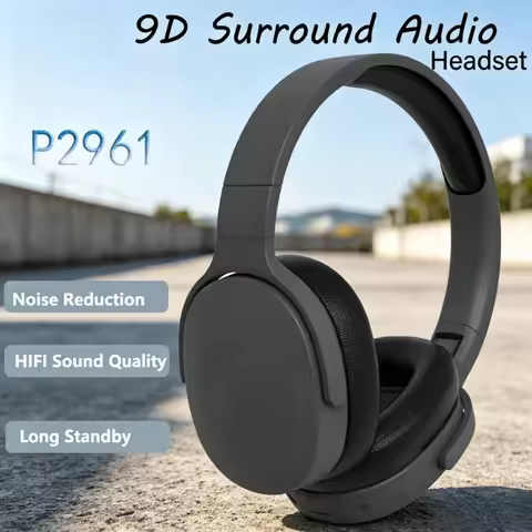 P2961 Wireless Bluetooth Headphones HiFi Stereo Noise Cancelling Headsets Sport Gaming Music Earphon