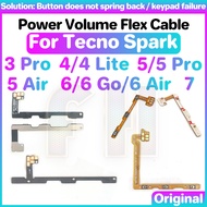 Power Volume button flex For Infinix Tecno Spark 3 4 5 6 Air Pro Lite Go Switch ON OFF Key Mute  But