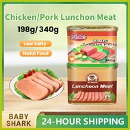 ◀ ∈ ↖ Halal Luncheon Meat Original Pork/Chicken Luncheon Meat 340g/198g Canned Meat