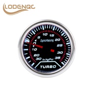 Lodenqc Car Meter Boost Gauge 2" 52mm Turbo Boost Gauge PSI Smoke Dial White Light Interior Dash Gau