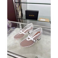Alaia Ladies 2026 Summer New Style Patent Leather Hollow High Heel Shoes