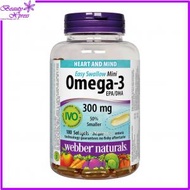 Webber Naturals - Omega-3 迷你魚油膠囊 180 粒軟膠裝 [平行進口] 此日期前最佳:2027年02月28日