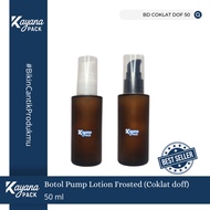 BD LOTION PUMP BOTTLE CHOCOLATE FROSTED (DOFF) 50ML BLACK WHITE/ (BD BROWN DOFF 50)