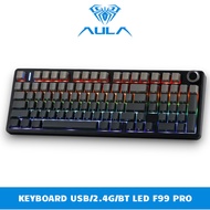 Wired, Wireless 3-Mode Mechanical Gaming Keyboard (2.4G) and Bluetooth Hotswap AULA F99 PRO (Switch 