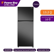 HITACHI Grand Carbon Line ตู้เย็น 2 ประตู 13.2 คิว Inverter (สีดำ) รุ่น HRTN6408SUTH