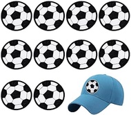 PH PandaHall 10pcs Soccer Patch, 2.8 inch Soccer Ball Embroidered Sew on Iron on Patch Round Footbal