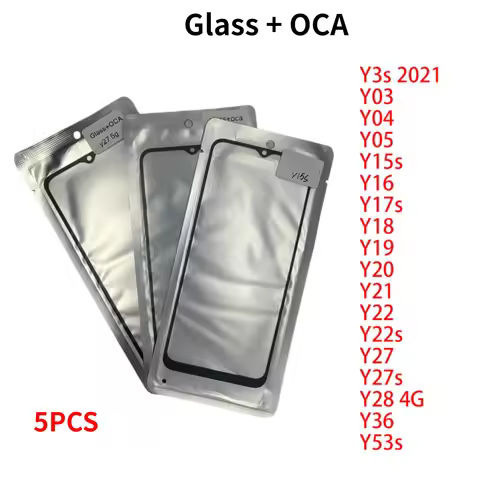 5Pcs For Vivo Y3s Y03 Y04 Y05 Y15s Y16 Y17s Y18 Y19 Y20 Y21 Y22 Y22s Y27 Y27s Y28 Y36 Touch Screen F