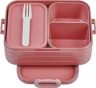 Mepal – Bento Lunchbox Take A Break Midi – Lunch Box With Bento Box – Lunch Box For Sandwiches, Small Snacks &amp; Left Overs – Snack &amp; Lunch - 900 ml - Vivid Mauve