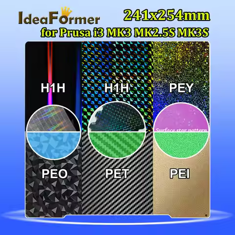 MK3S PEO PET Sheet 241*253.8 Double Sided PEO PEI Spring Steel Sheet Mk52 Pei Magnetic Build Plate F