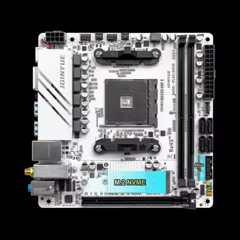 B450I plus Mini ITX Motherboard AM4 Socket with ARGB Lighting Dual Channel DDR4 32G M.2 Support HDMI
