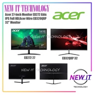 Acer Monitor ED272 Abix 27" IPS 75Hz Full HD | Acer Nitro ED320QRP 32" 165Hz VA Curve Full HD Gaming