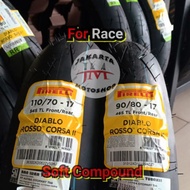 paket Balap Ban Pirelli Diablo Rosso Corsa 2 90 80-17 &amp; 110 70-17 Soft