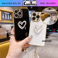Realme 5 5i 5s 6i 9i 9 10 10 Pro Plus 11 11 Pro 11 Pro Plus 5G diamond love wristlet chain case 手机壳