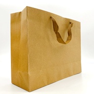 Durable plain kraft paper gift bag packaging bag